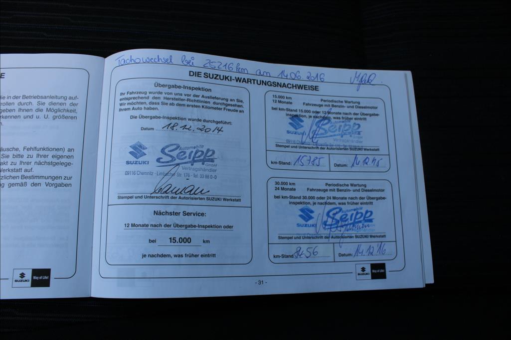 2015 – Suzuki Swift – 1,2 i  4 x 4, SERVISKA